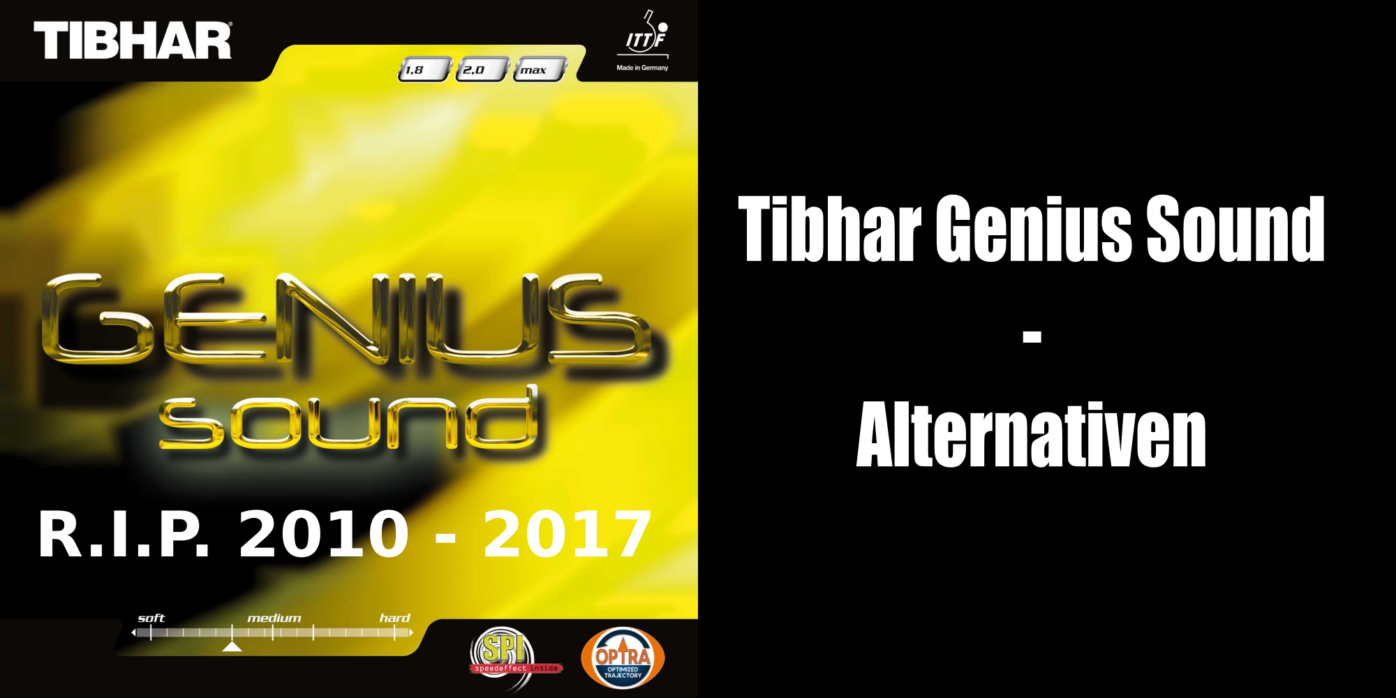 Tibhar Belag Genius Optimum Farbe 2,0 Mm, Schwarz, Größe 2,0 Mm
